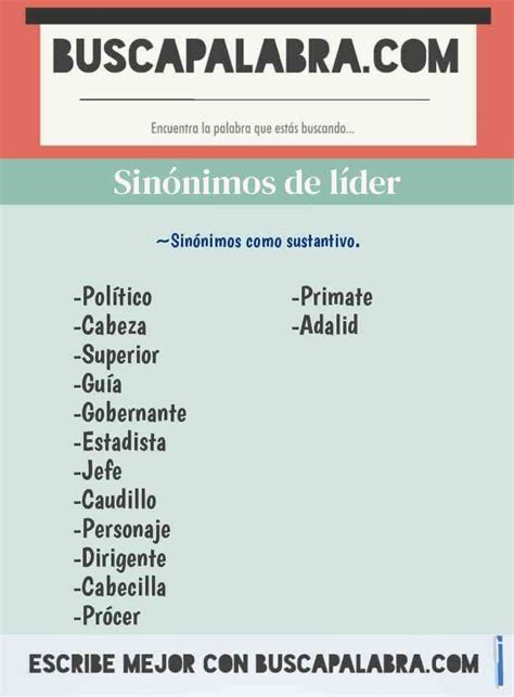 lider sinonimos.